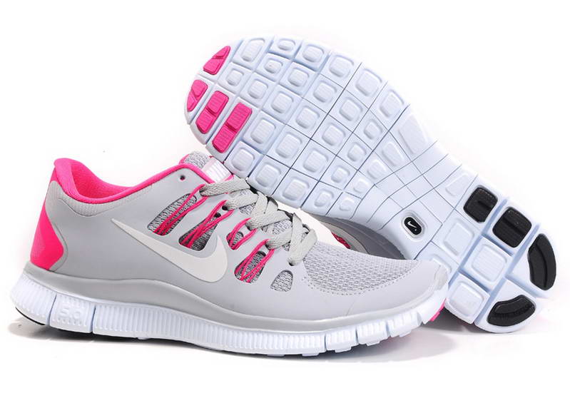 Nike Free Run 5.0 V2 Womens Running Shoes New Breathable Gray Pink